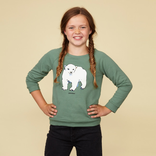 Sweatshirt "Eisbär" schilfgrün Sweatshirt "Eisbär" schilfgrün