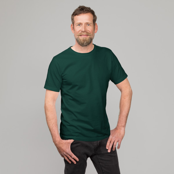 Basic T-Shirt Kurzarm mit GP Logostick tannengrün Basic T-Shirt Kurzarm mit GP Logostick tannengrün