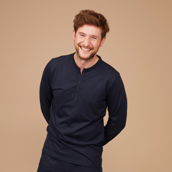 Herren Pyjama nachtblau Herren Pyjama nachtblau