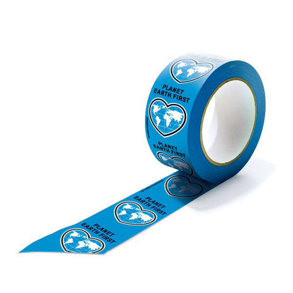 Papierklebeband "Planet Earth First" schwarze Schrift Papierklebeband "Planet Earth First" schwarze Schrift