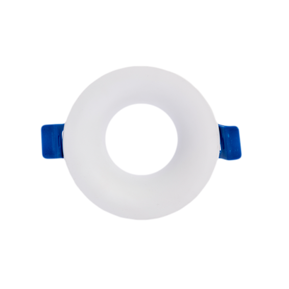 Aro circular fijo TALUS 6G aluminio blanco 85x41 corte 75mm (GU10 no incluido) | Silver Sanz