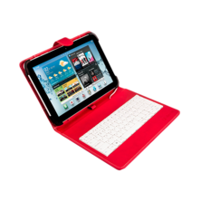 Silver HT Cover with keyboard for tablets from 9 to 10'4 inches Red and White