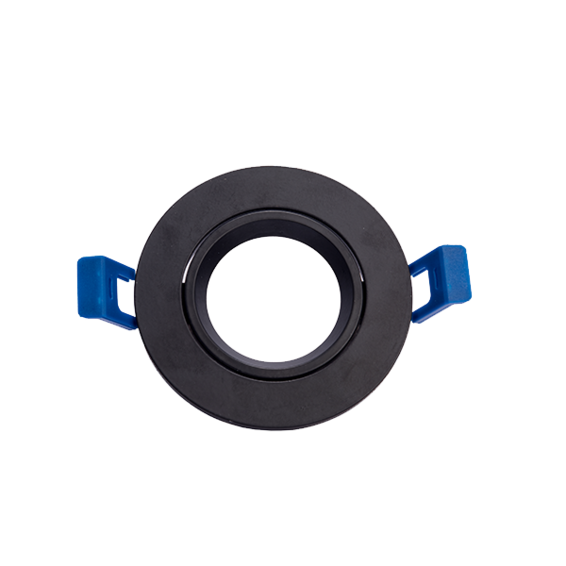 Silver Electronics Circular Hoop with BOLT Bracket Black