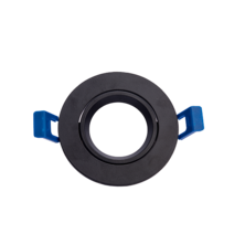 Silver Electronics Circular Hoop with BOLT Bracket Black
