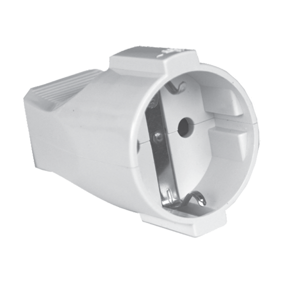 Clavija Clavija  Schuko toma de tierra M D4,8mm 10/16A "(BL)" H D4,8mm 10/16A | Silver Sanz