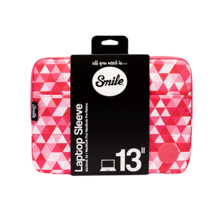 Funda Smile Sleeve bag Pink Geometric para ordenadores y tablets de hasta 13''