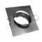 Square nickel matt (PVC) tilting ring | Silver Sanz