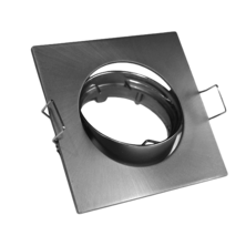 Square nickel matt (PVC) tilting ring | Silver Sanz
