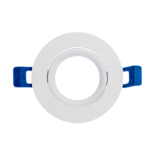 Silver Electronics Circular Hoop with BOLT Stand White