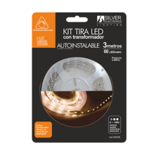 Adjustable LED strip kit 3m 4.8W / m 3000K | Silver Sanz