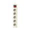 Silver Electronics PROTEK CLASSIC multi-plug electrical base 5 outlets with switch 1.5m cable IP20 white | Silver Sanz