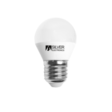 LED Esférica regulable 5W E27 3000K | Silver Sanz