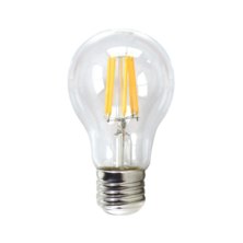 Ampoule LED standard argent électronique avec filament transparent 6W E27 5000K