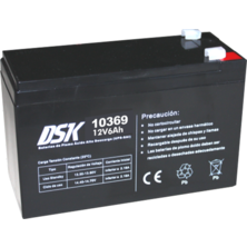 DSK Batería Plomo AGM Sellada VRLA Alta Descarga (UPS-SAI) 12V 6Ah  | Silver Sanz