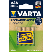 Varta Blister de 4 pilas recargables AAA Recycled 800mAh