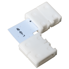 Conector L Monocolor 2 pins 12V-24V para tira 10mm (pack5 udes) | Silver Sanz