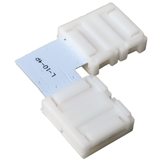 L4 pin 12V-24V connector for 10 mm RGB strip (pack 5 units) | Silver Sanz