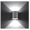 Gray cylinder type wall lamp | Silver Sanz