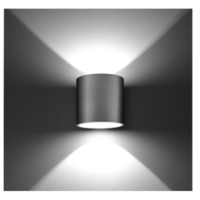Gray cylinder type wall lamp | Silver Sanz