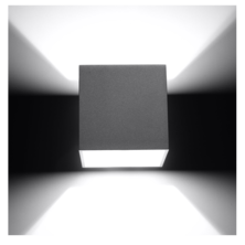 Gray cube wall lamp | Silver Sanz