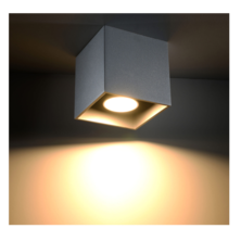 Gray cube ceiling lamp | Silver Sanz