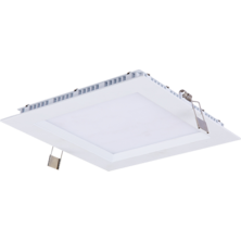 Downlight GORT 6G 18W 1300lm 4000K 120ºø225x225x25mm découpe 205x205mm 25 000h carré encastré blanc