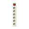 Silver Electronics PROTEK CLASSIC socle électrique multiprise 6 prises avec interrupteur câble 1,5m IP20 blanc | Silver Sanz