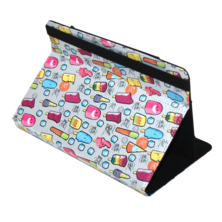 SILVER HT - Funda Universal Estampada (9 - 11) Cool Ice Pop Metal Blanco puntos azules