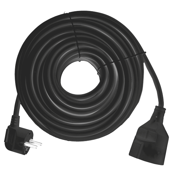 Silver Electronics Prolongador 2m negro | Silver Sanz