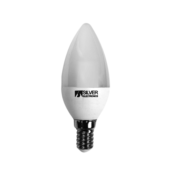 LED Vela regulable 5W E14 3000K | Silver Sanz