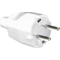 Clavija schuko macho 16A 4.8mm TT lateral IP20 caucho blanco granel | Silver Sanz