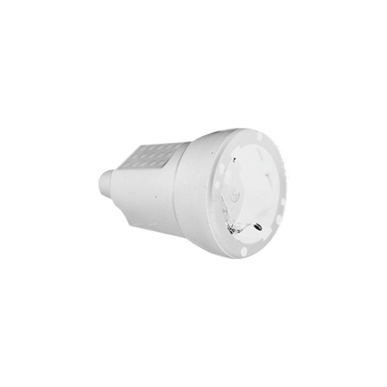 Schuko female plug 16A 4.8mm TT side IP20 white rubber bulk | Silver Sanz