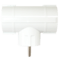 Adaptador 2 tomas con protector  | Silver Sanz