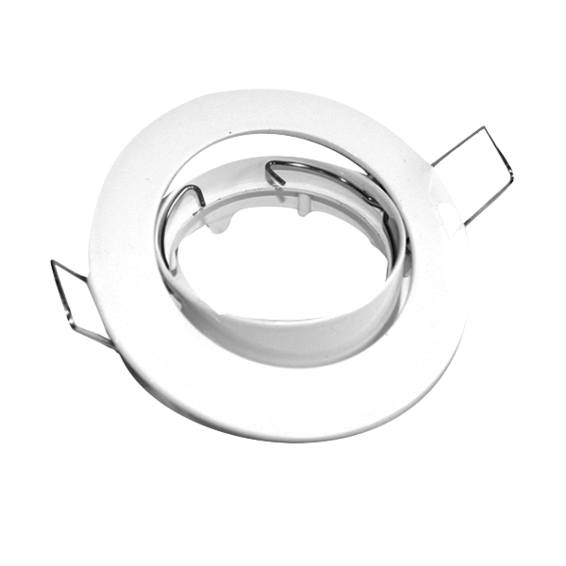 Silver Electronics ZAMAK ring round white swingarm (PVC)