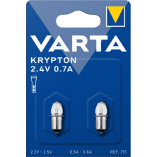 BLx2 Ampoule 2,4V 0,7A VARTA Krypton | Silver Sanz