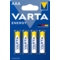 Varta Blister 4 pilas Alcalinas LR03 AAA Energy | Silver Sanz