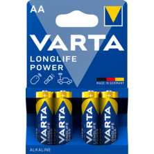 Varta Blister of 4 alkaline batteries LR6 AA Longlife Power