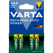 Varta Blister 4 piles AAA prêtes à l'emploi 1000mAh