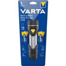 VARTA Day Light Multi LED F30 2D Flashlight Incl. | Silver Sanz