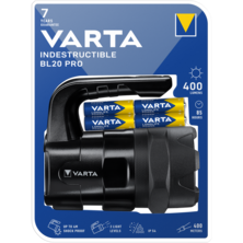 Lampe de poche LED VARTA Indestructible BL20 Pro 6W 400lm IP54 + 6AA Incl. | Silver Sanz