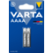 Varta Blister de 2 piles alcalines AAAA 1,5 V | Silver Sanz