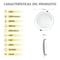 Downlight GORT 6G 18W 1652lm 6K circular empotrable blanco | Silver Sanz