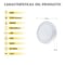 Downlight GORT 6G 20W 1700lm 6K circular superficie blanco | Silver Sanz
