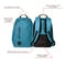 Smile - Mochila Portatil/ Tablet ANTI-ROBO hasta 15.6" THE ROCK Azul | Silver Sanz