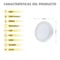 Downlight GORT 6G 20W 1700lm 4K circular white surface | Silver Sanz