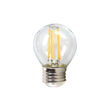 Silver Electronics Bombilla LED Filamento Transparente Esférica 4W E27 5000K