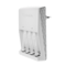 Cargador Plug Charger pilas recargables AA/AAA con luz LED indicador carga(incluye 4 bat AA 2100mAh) | Silver Sanz