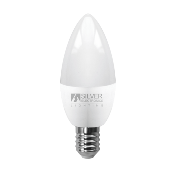 LEDECO vela E14 600lm 7W 4000K 160º 15.000h | Silver Sanz