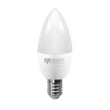LEDECO candle E14 600lm 7W 4000K 160º 15,000h | Silver Sanz