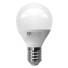 LEDECO esférica E14 600lm 7W 6000K 180º 15.000h | Silver Sanz